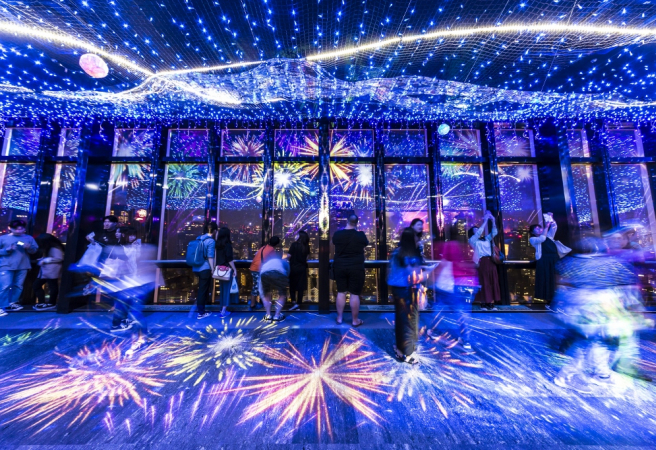 Milky Way Illuminations at Tokyo Tower