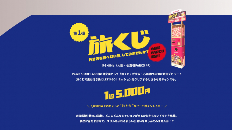 扭蛋一次5000圓！樂桃航空大阪心齋橋限定扭蛋機到底扭什麼？